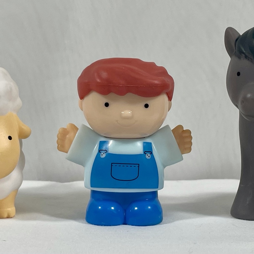 Fisher Price Rubber Farmer, Sheep & Pony for Toddlers Extra Parts for Farm